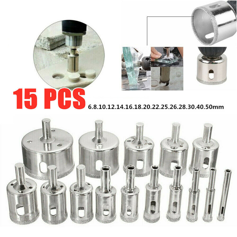 Reciprocating Saw Attachment Drill - 10/15 قطعة مجموعة بلاط مثقاب مجموعة