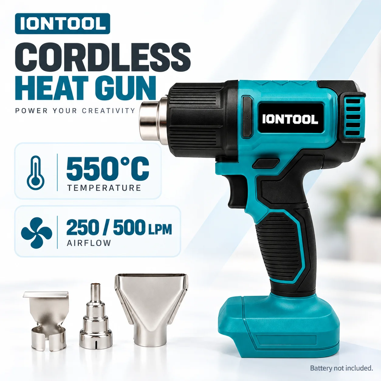 Cordless Heat Gun For Shrink Tubing - مسدس حراري لاسلكي من IONTOOL بدرجة