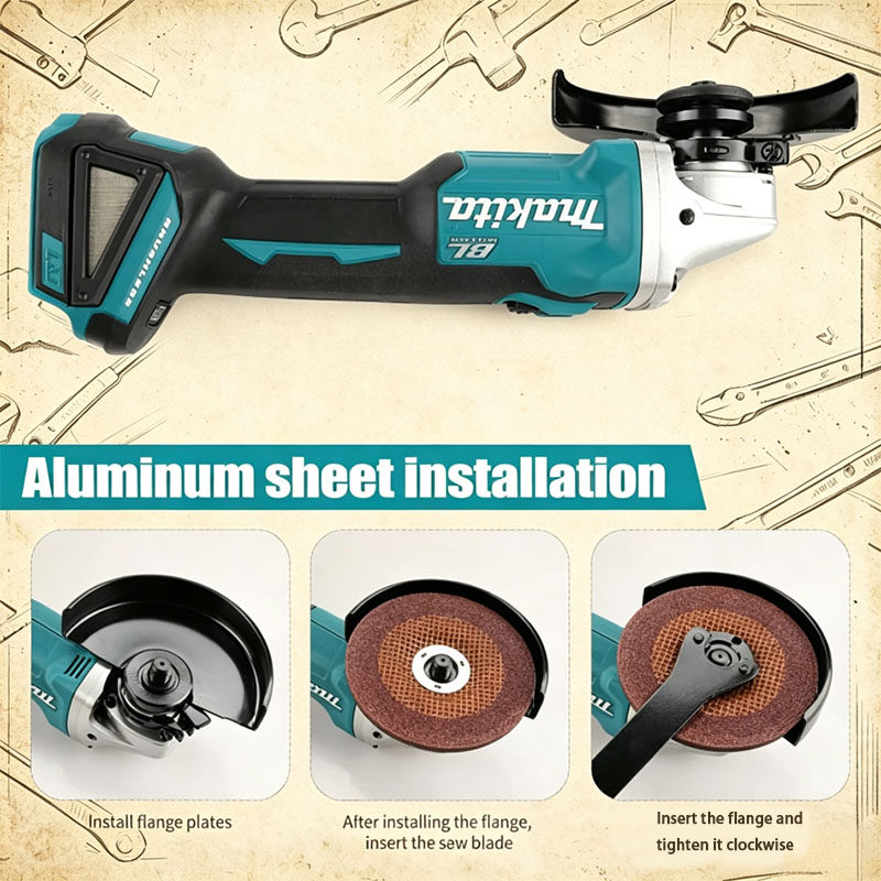 ماكيتا DGA504 18V 6.0Ah 125mm  - مراجعة Brushless Angle Grinder Battery Powered وسعره