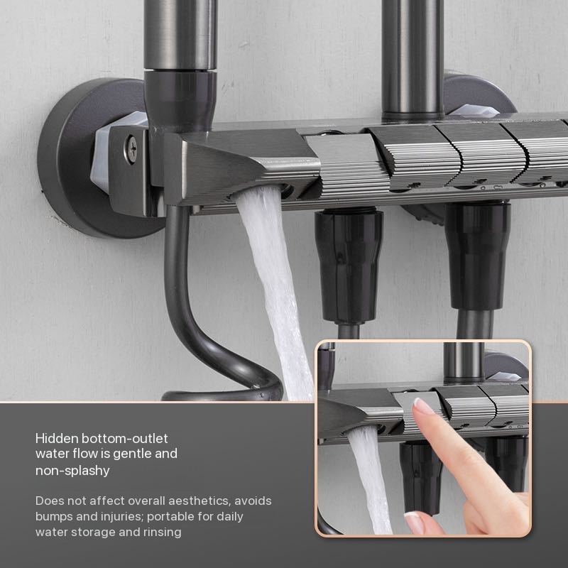 طقم دش حمام كروم رمادي، عمود د - مراجعة Plumbing وسعره