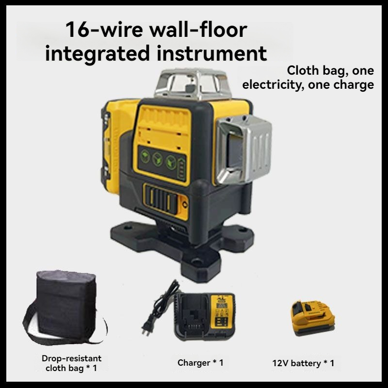 ميزان ليزر رباعي الأبعاد مع 16 - مراجعة Laser Level 16 Lines 4D Green وسعره